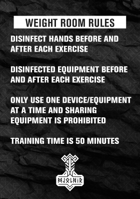 Weight room rules