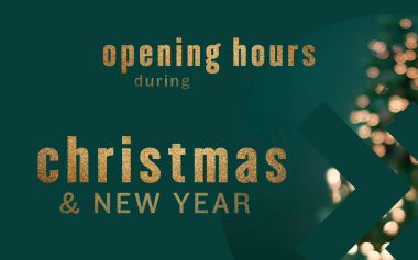 CHANGED OPENING AND TRAINING HOURS OVER CHRISTMAS AND NEW YEAR